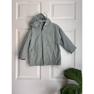 ZARA Kids Boys Lightweight Zip-Up Parka Jacket Size 3-4Y in Sage Green
